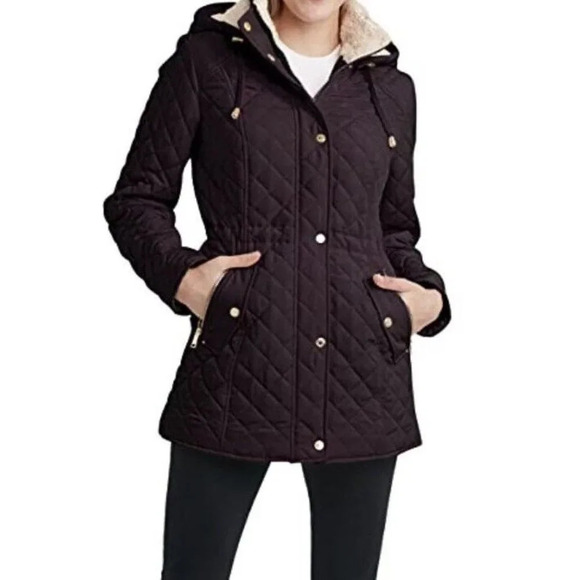 Laundry by Shelli Segal Olive Green Quilted Equestrian Style Jacket - Picture 1 of 6